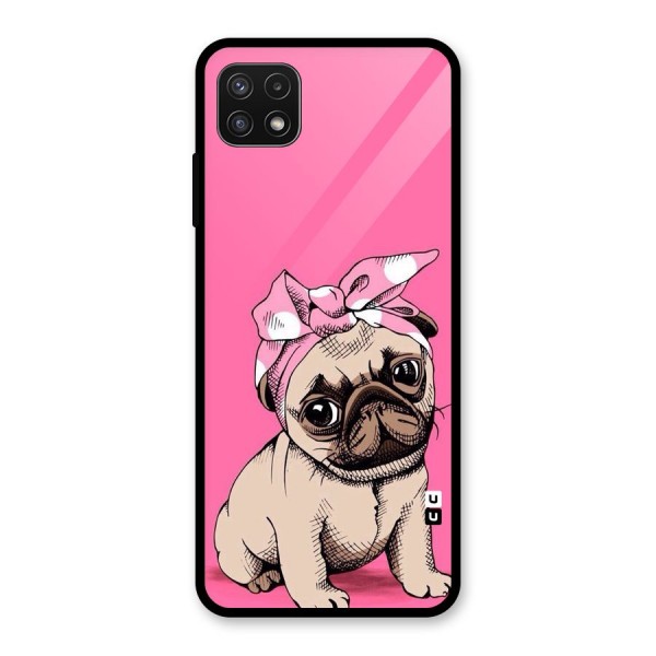 Ribbon Doggo Glass Back Case for Galaxy A22 5G