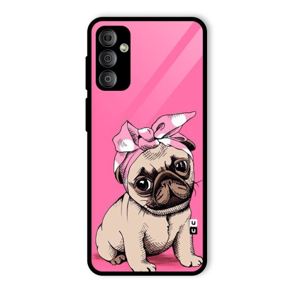 Ribbon Doggo Glass Back Case for Galaxy F23