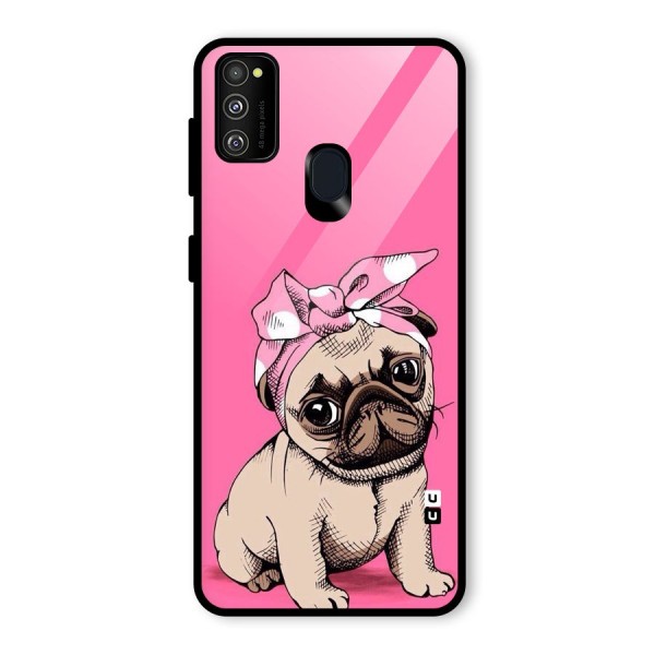 Ribbon Doggo Glass Back Case for Galaxy M21