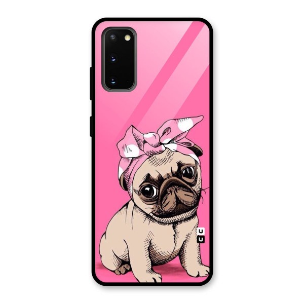 Ribbon Doggo Glass Back Case for Galaxy S20