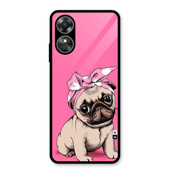 Ribbon Doggo Glass Back Case for Oppo A17