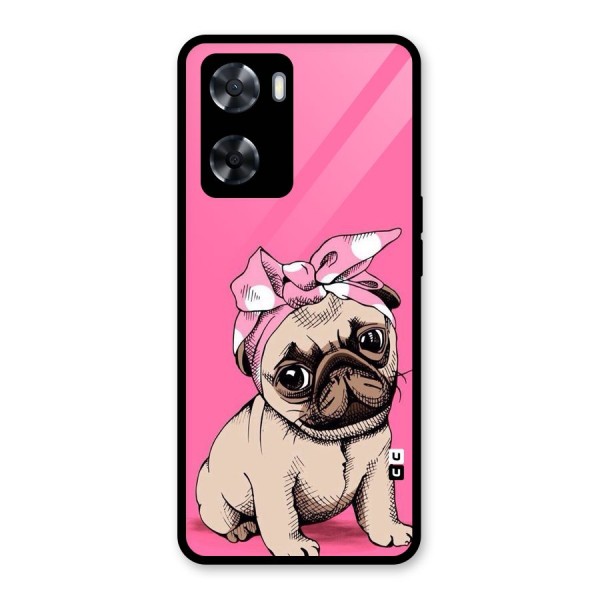 Ribbon Doggo Glass Back Case for Oppo A57 2022