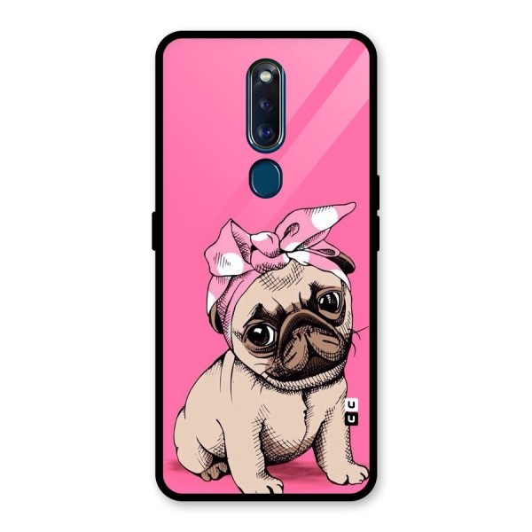 Ribbon Doggo Glass Back Case for Oppo F11 Pro