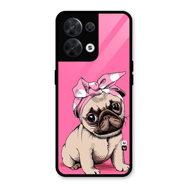 Ribbon Doggo Glass Back Case for Oppo Reno8 5G