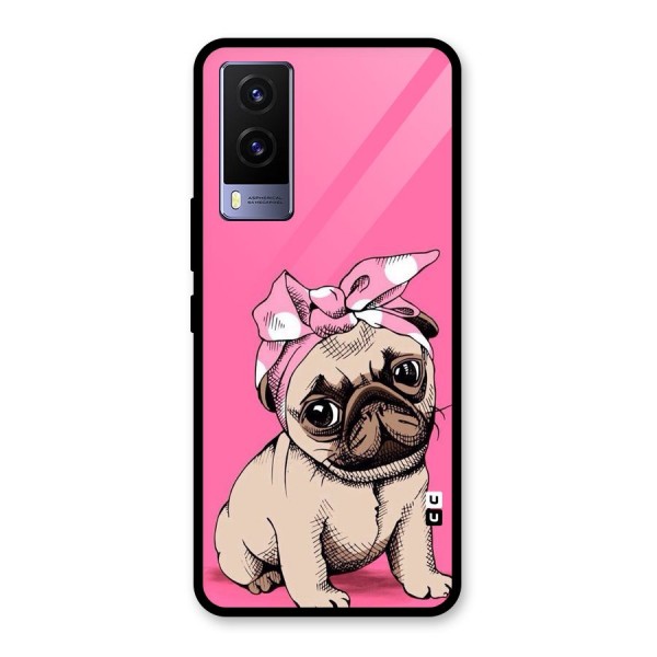 Ribbon Doggo Glass Back Case for Vivo V21e 5G