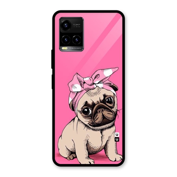 Ribbon Doggo Glass Back Case for Vivo Y33s