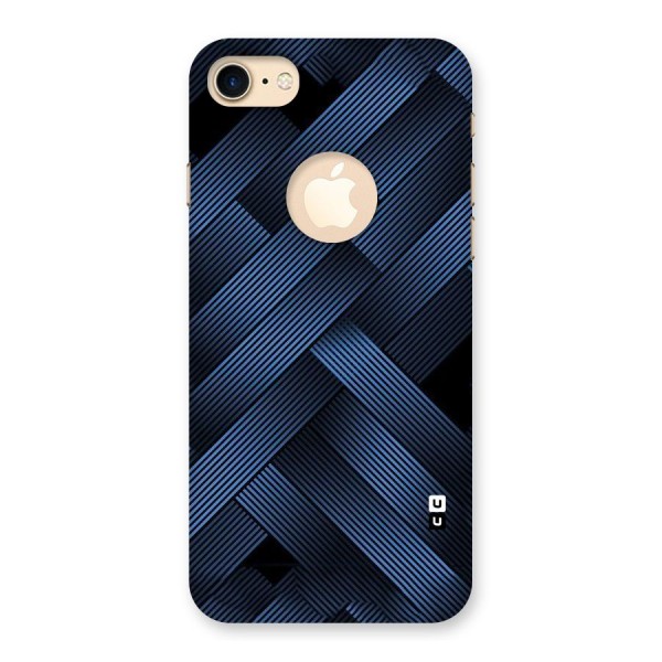 Ribbon Stripes Back Case for iPhone 8 Logo Cut