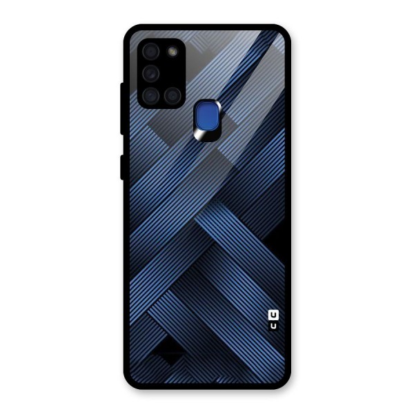 Ribbon Stripes Glass Back Case for Galaxy A21s