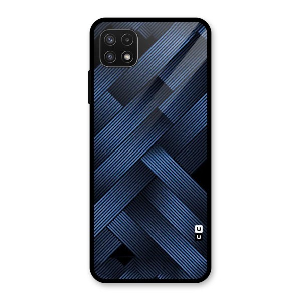 Ribbon Stripes Glass Back Case for Galaxy A22 5G