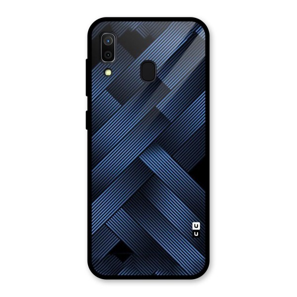 Ribbon Stripes Glass Back Case for Galaxy A30