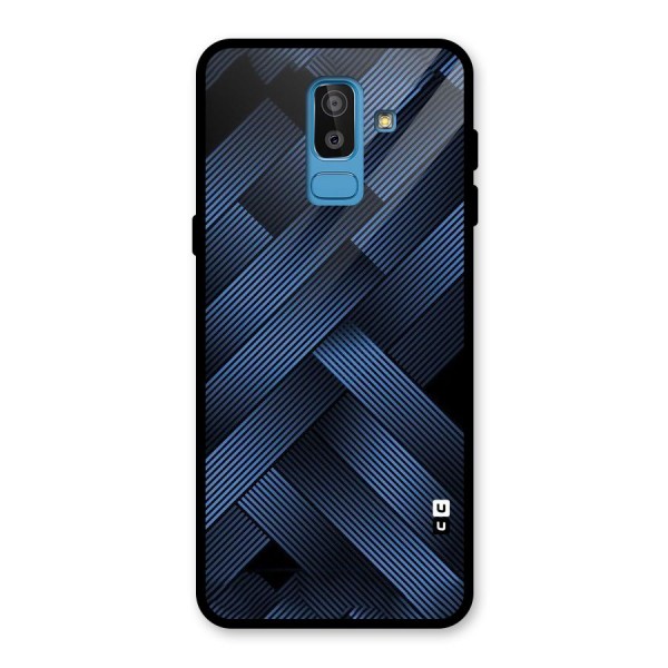 Ribbon Stripes Glass Back Case for Galaxy J8