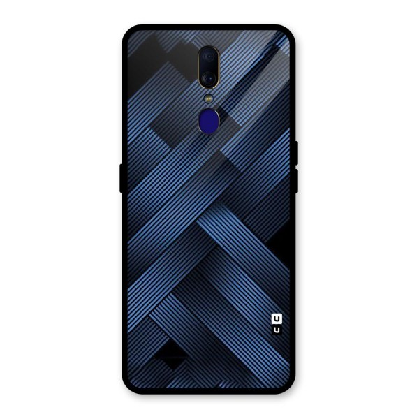 Ribbon Stripes Glass Back Case for Oppo F11