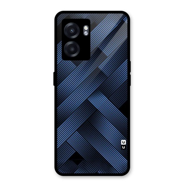 Ribbon Stripes Glass Back Case for Oppo K10 (5G)