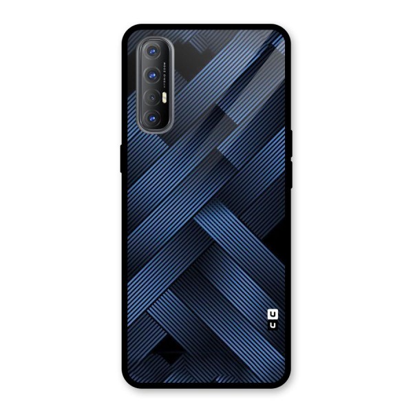 Ribbon Stripes Glass Back Case for Oppo Reno3 Pro