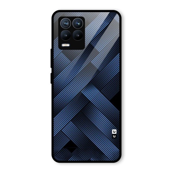 Ribbon Stripes Glass Back Case for Realme 8 Pro