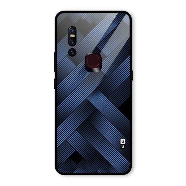 Ribbon Stripes Glass Back Case for Vivo V15