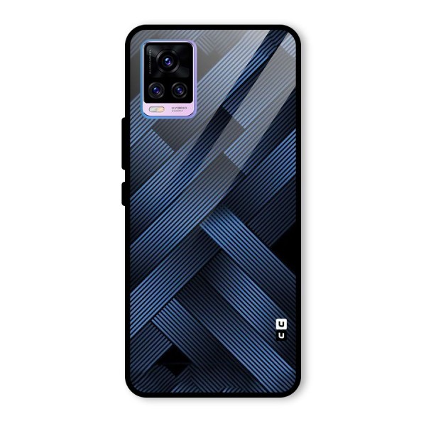 Ribbon Stripes Glass Back Case for Vivo V20 Pro