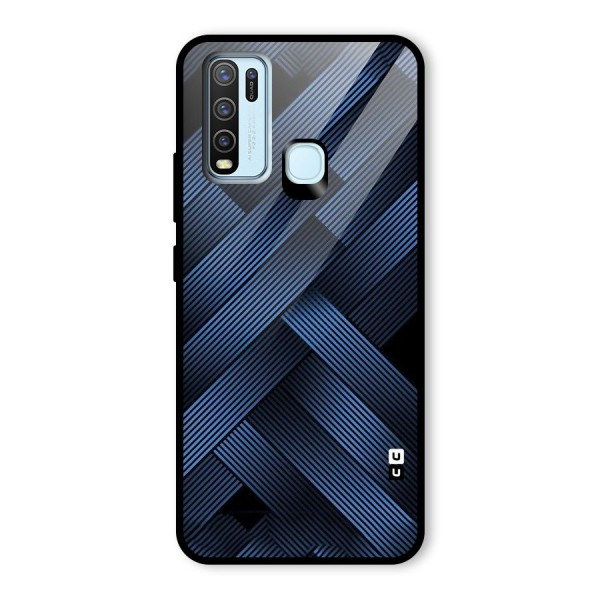 Ribbon Stripes Glass Back Case for Vivo Y30