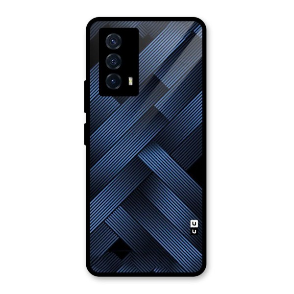 Ribbon Stripes Glass Back Case for Vivo iQOO Z5