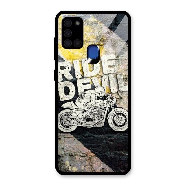 Ride Devil Glass Back Case for Galaxy A21s