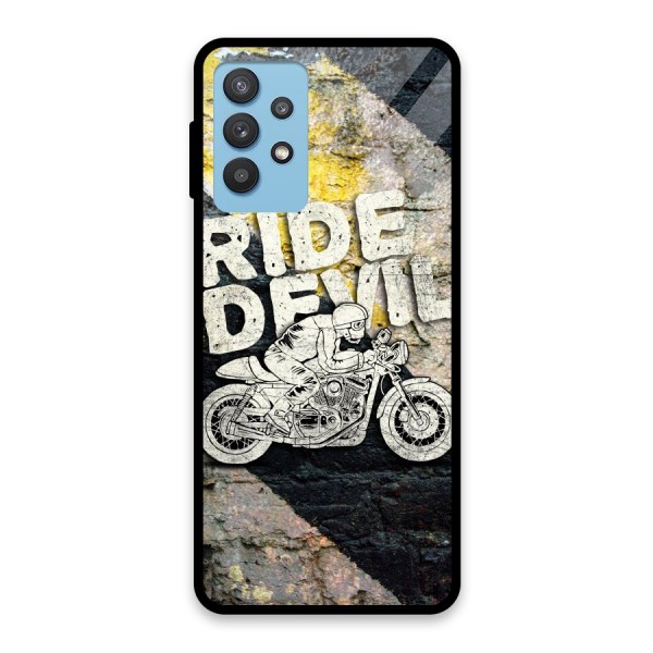 Ride Devil Glass Back Case for Galaxy M32 5G