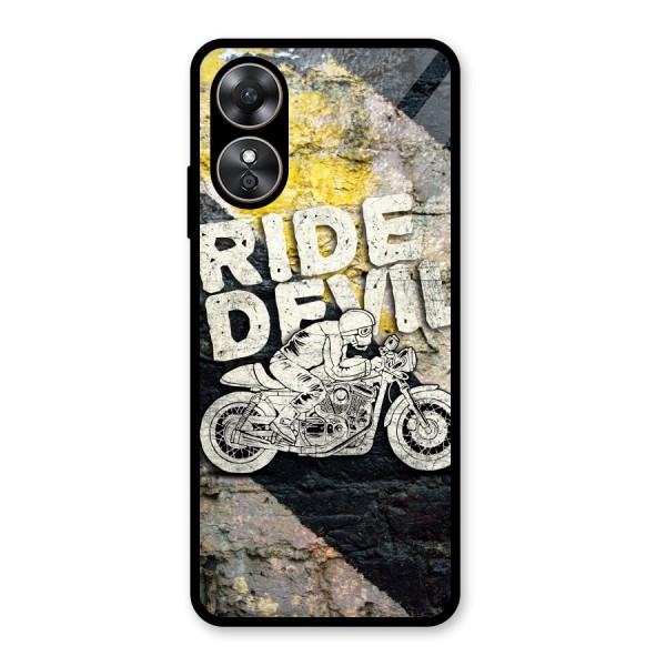 Ride Devil Glass Back Case for Oppo A17