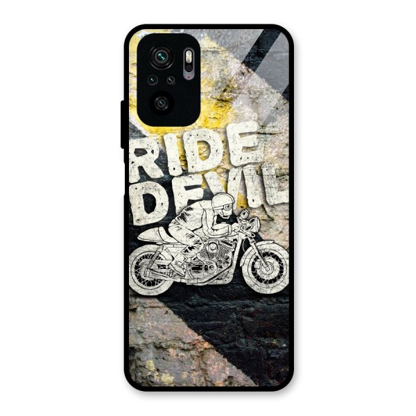 Ride Devil Glass Back Case for Redmi Note 10