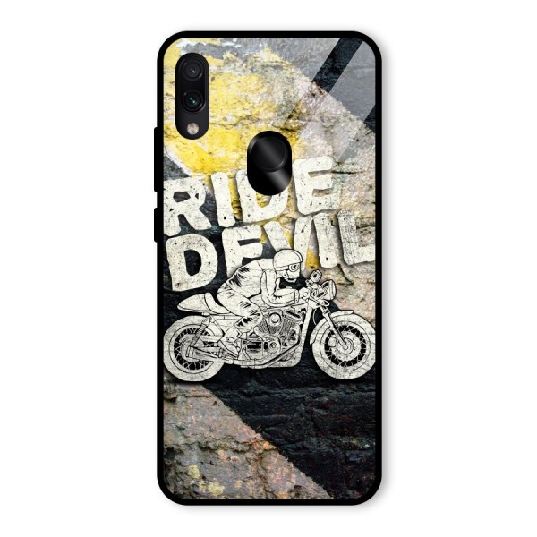 Ride Devil Glass Back Case for Redmi Note 7