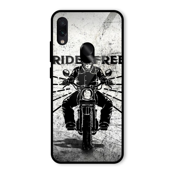 Ride Free Glass Back Case for Redmi Note 7