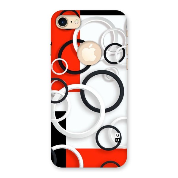 Rings Abstract Back Case for iPhone 8 Logo Cut