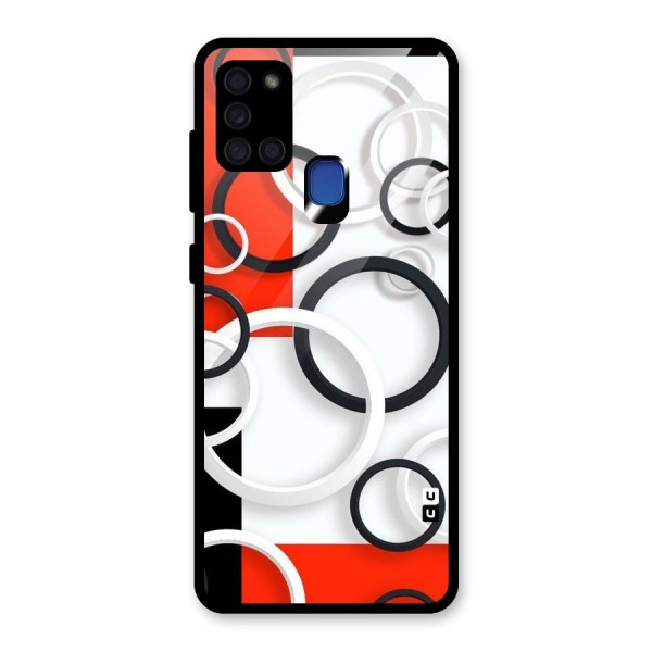 Rings Abstract Glass Back Case for Galaxy A21s