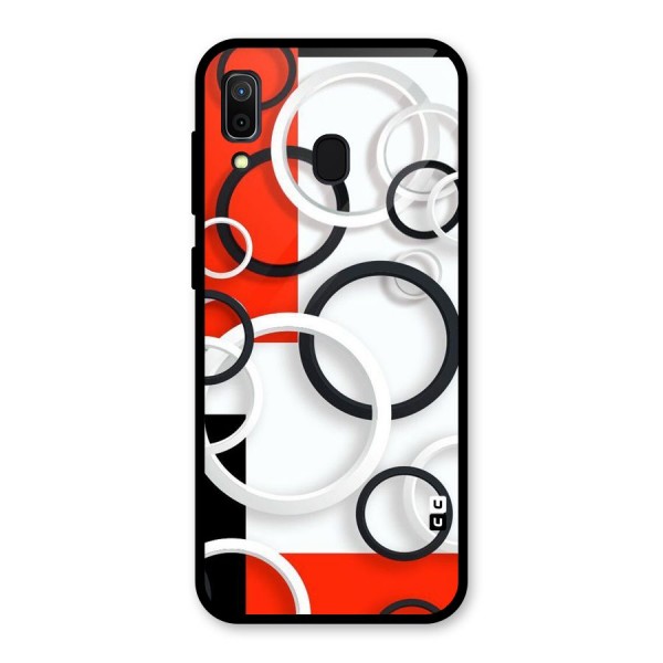 Rings Abstract Glass Back Case for Galaxy A30