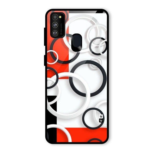 Rings Abstract Glass Back Case for Galaxy M21