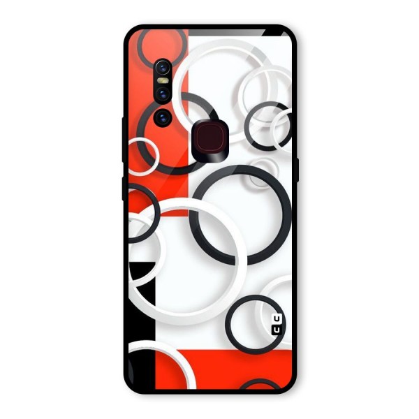 Rings Abstract Glass Back Case for Vivo V15