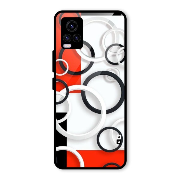 Rings Abstract Glass Back Case for Vivo V20