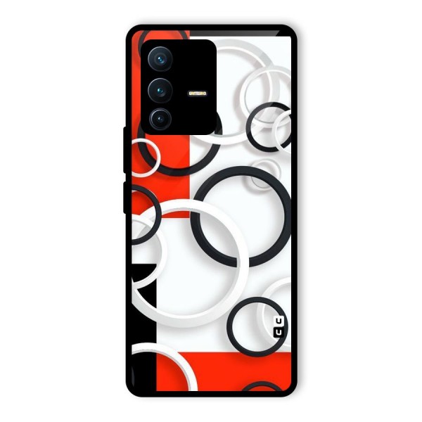 Rings Abstract Glass Back Case for Vivo V23 Pro