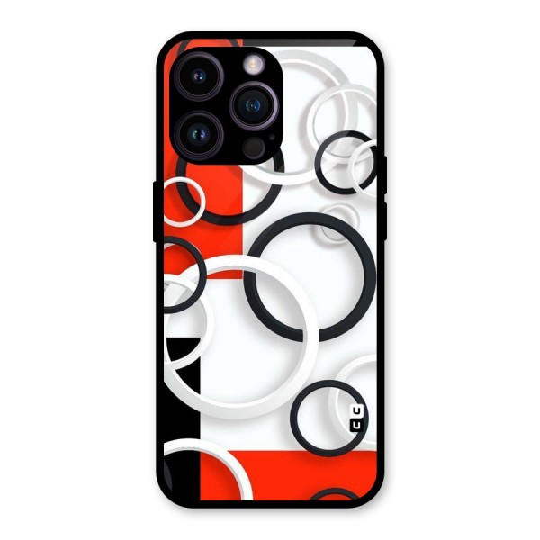 Rings Abstract Glass Back Case for iPhone 14 Pro Max