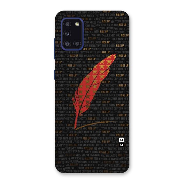 Rise Up Feather Back Case for Galaxy A31