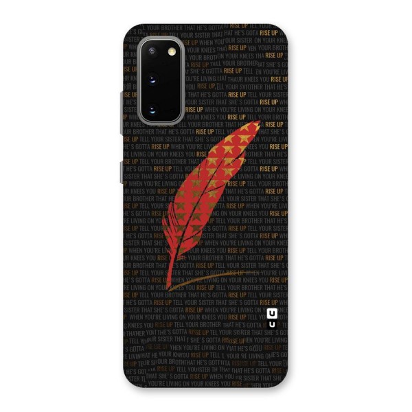 Rise Up Feather Back Case for Galaxy S20