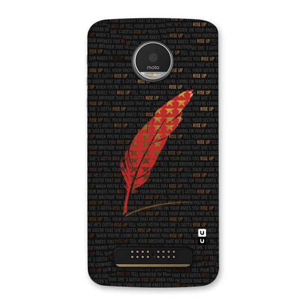 Rise Up Feather Back Case for Moto Z Play