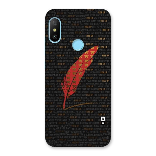 Rise Up Feather Back Case for Redmi 6 Pro