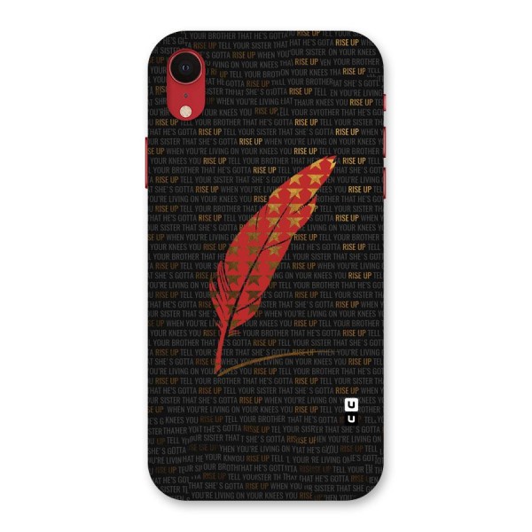 Rise Up Feather Back Case for iPhone XR