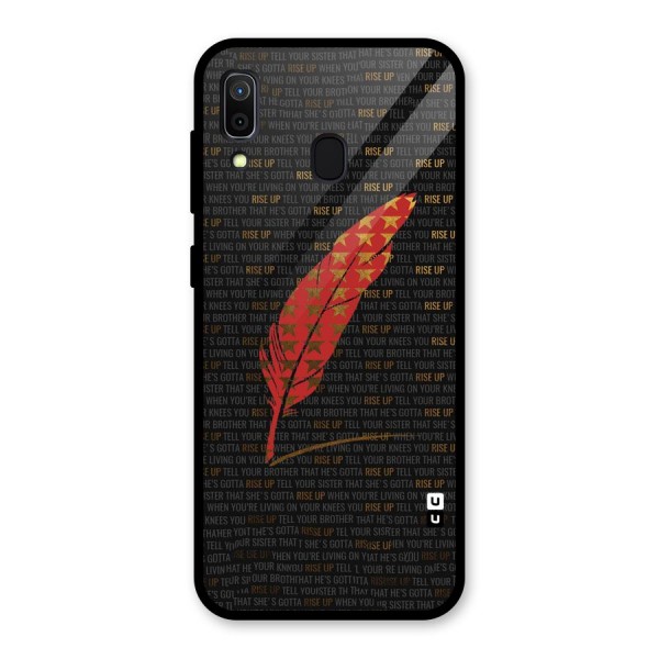 Rise Up Feather Glass Back Case for Galaxy A30