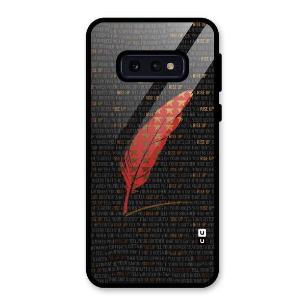 Rise Up Feather Glass Back Case for Galaxy S10e