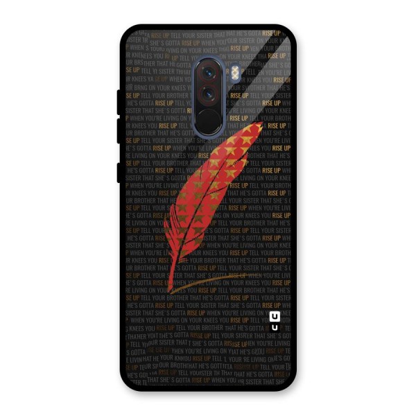 Rise Up Feather Glass Back Case for Poco F1