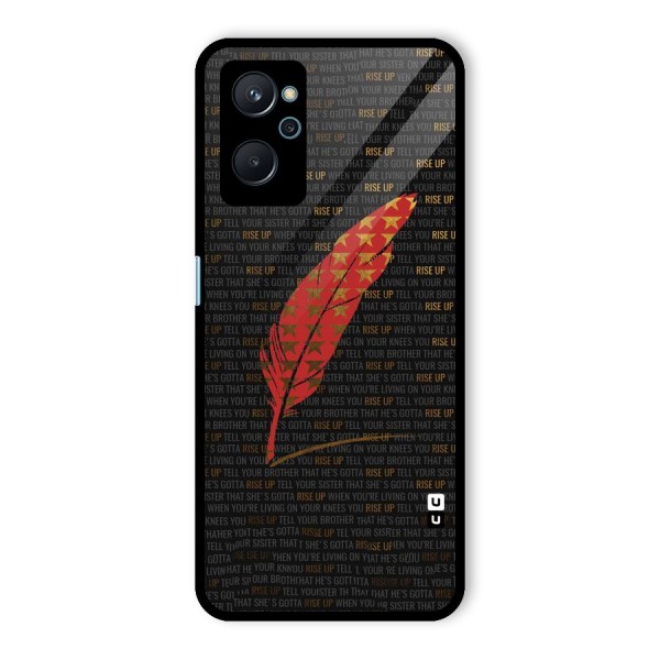 Rise Up Feather Glass Back Case for Realme 9i