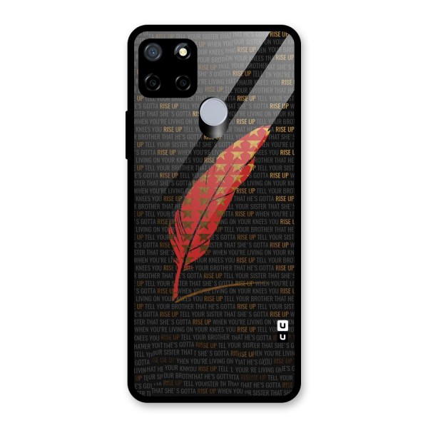 Rise Up Feather Glass Back Case for Realme C12