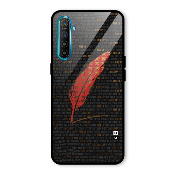 Rise Up Feather Glass Back Case for Realme XT