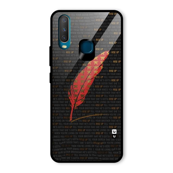 Rise Up Feather Glass Back Case for Vivo Y15