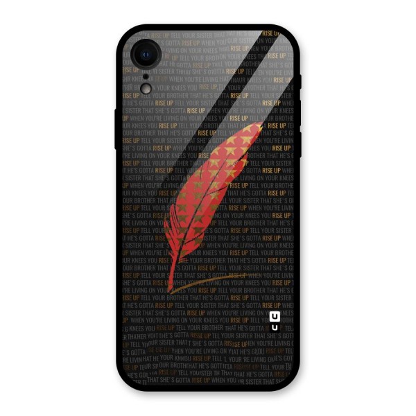 Rise Up Feather Glass Back Case for XR